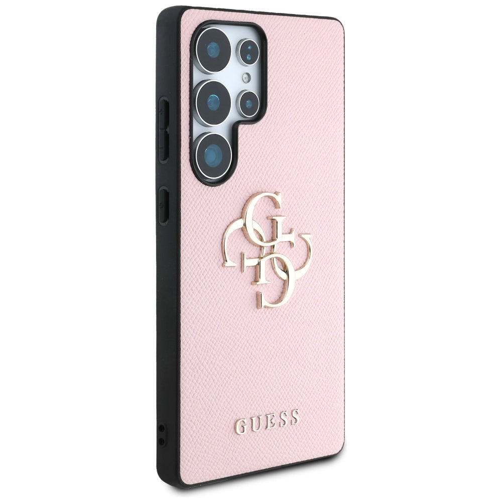 Deksel for Samsung Galaxy S25 Ultra S938, Guess, 4G Grained Big and Classic Logo, Rosa