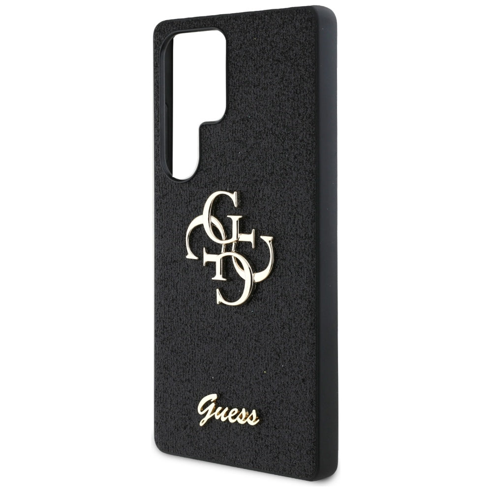 Deksel for Samsung Galaxy S25 Ultra S938, Guess, Glitter Big 4G Script, Svart