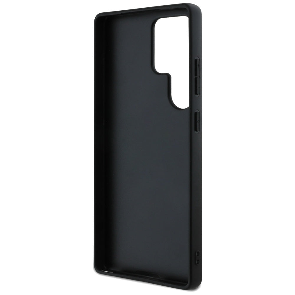 Deksel for Samsung Galaxy S25 Ultra S938, Guess, Grained Hot Stamp 4G Triangle, Svart