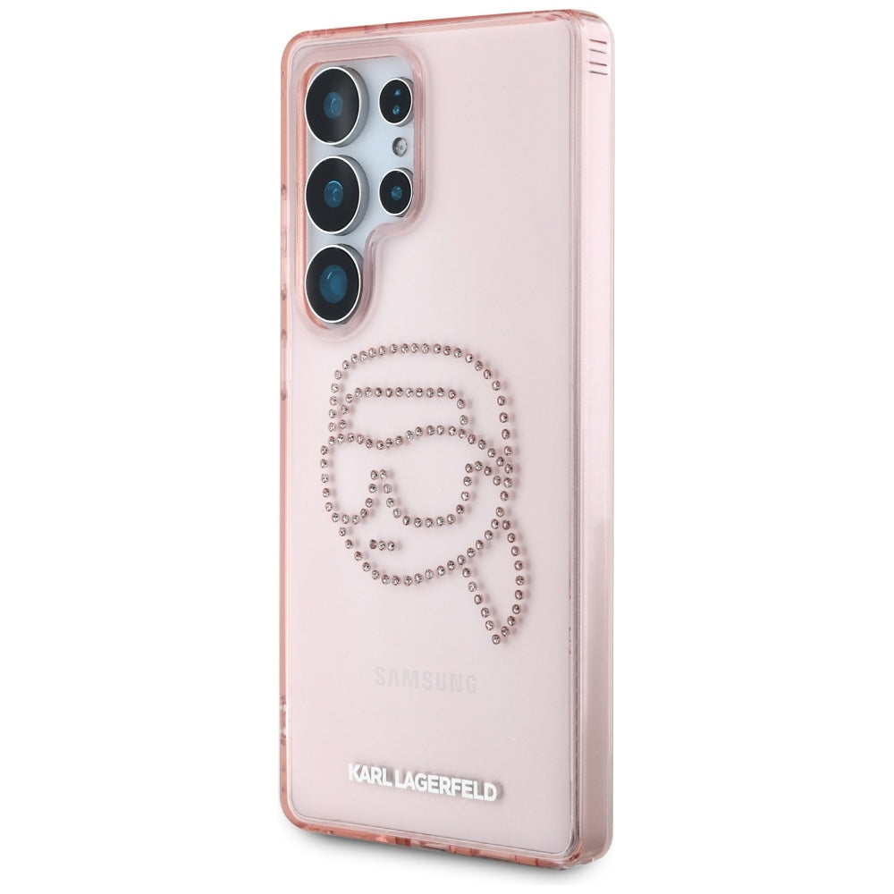 Deksel for Samsung Galaxy S25 Ultra S938, Karl Lagerfeld, IML Luxury Karl's Head, Rosa