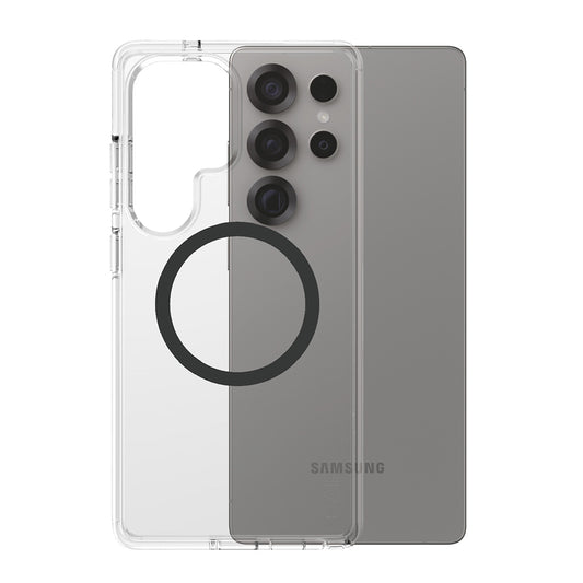 Deksel for Samsung Galaxy S25 Ultra S938, PanzerGlass, Care Urban Combat, Svart Gjennomsiktig