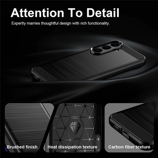 Deksel til Samsung Galaxy S26 FE / S25 FE, Techsuit, Karbon, Blå