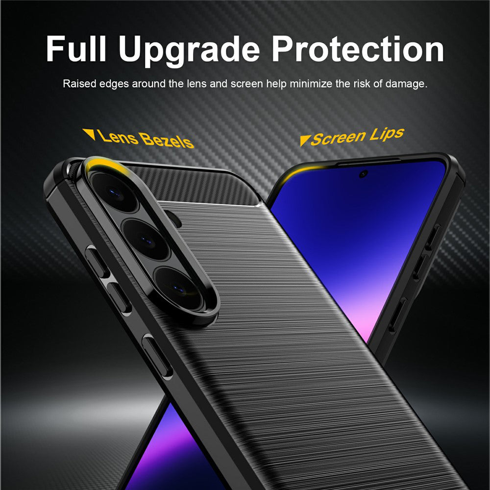 Deksel til Samsung Galaxy S26 FE S741 / S25 FE, Techsuit, Karbon, Blå