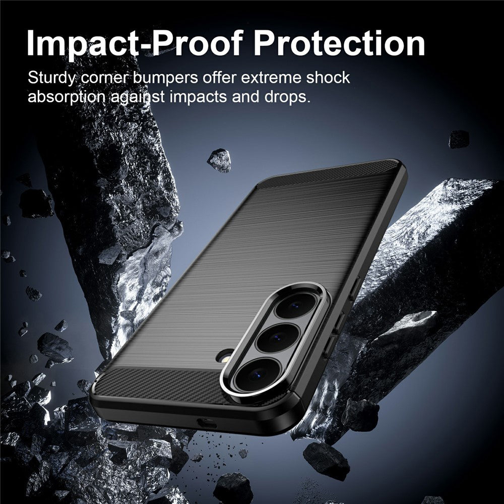 Deksel til Samsung Galaxy S26 FE S741 / S25 FE, Techsuit, Karbon, Svart