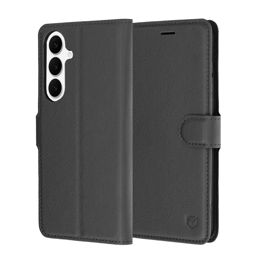 Deksel til Samsung Galaxy S26 FE S741 / S25 FE, Techsuit, Leather Folio, Svart