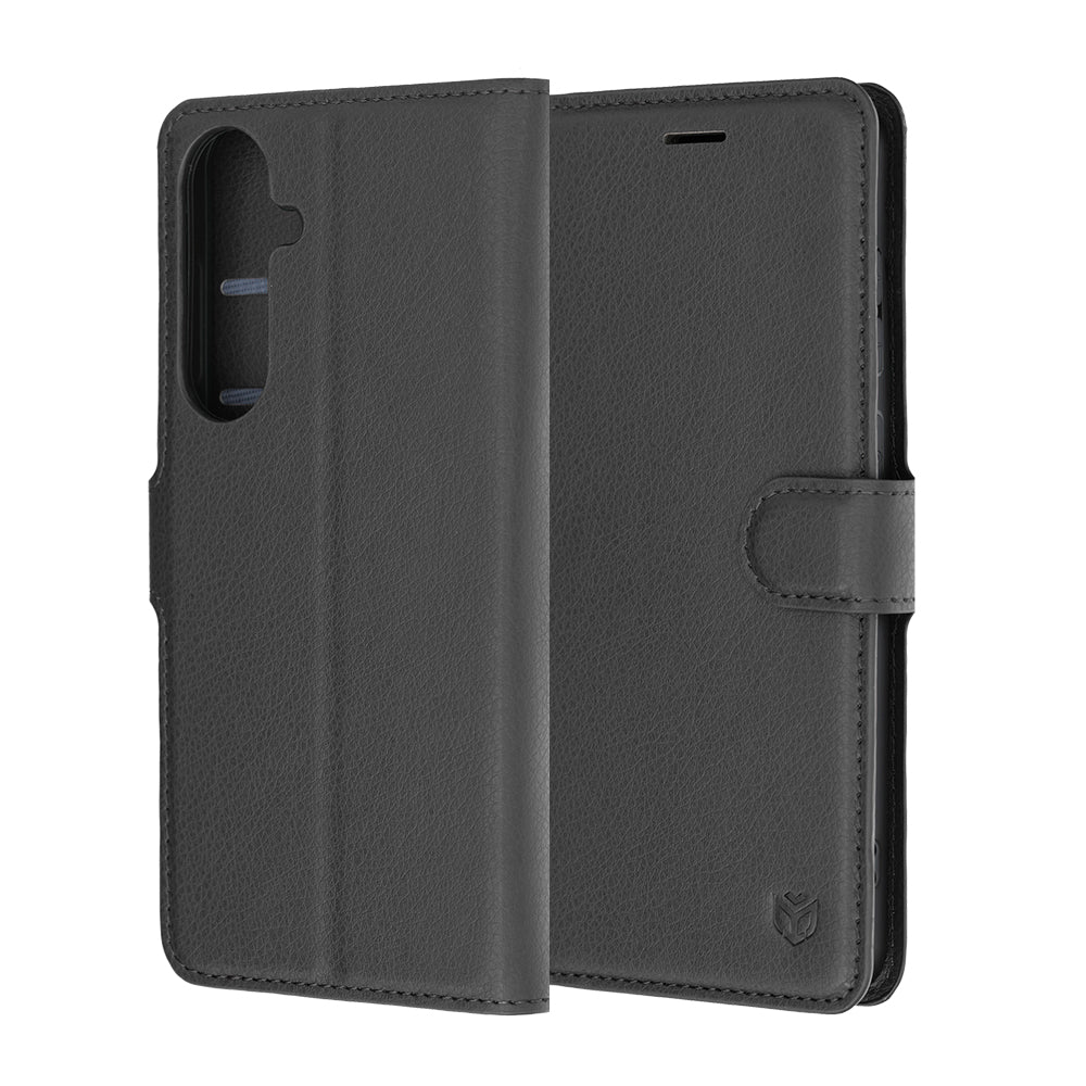 Deksel til Samsung Galaxy S26 FE S741 / S25 FE, Techsuit, Leather Folio, Svart