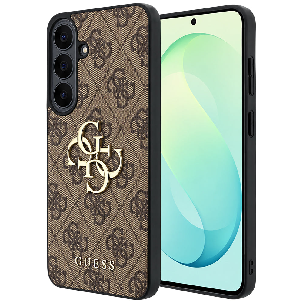 Deksel til Samsung Galaxy S26 FE S741, Guess, 4G Metalllogo, Brun