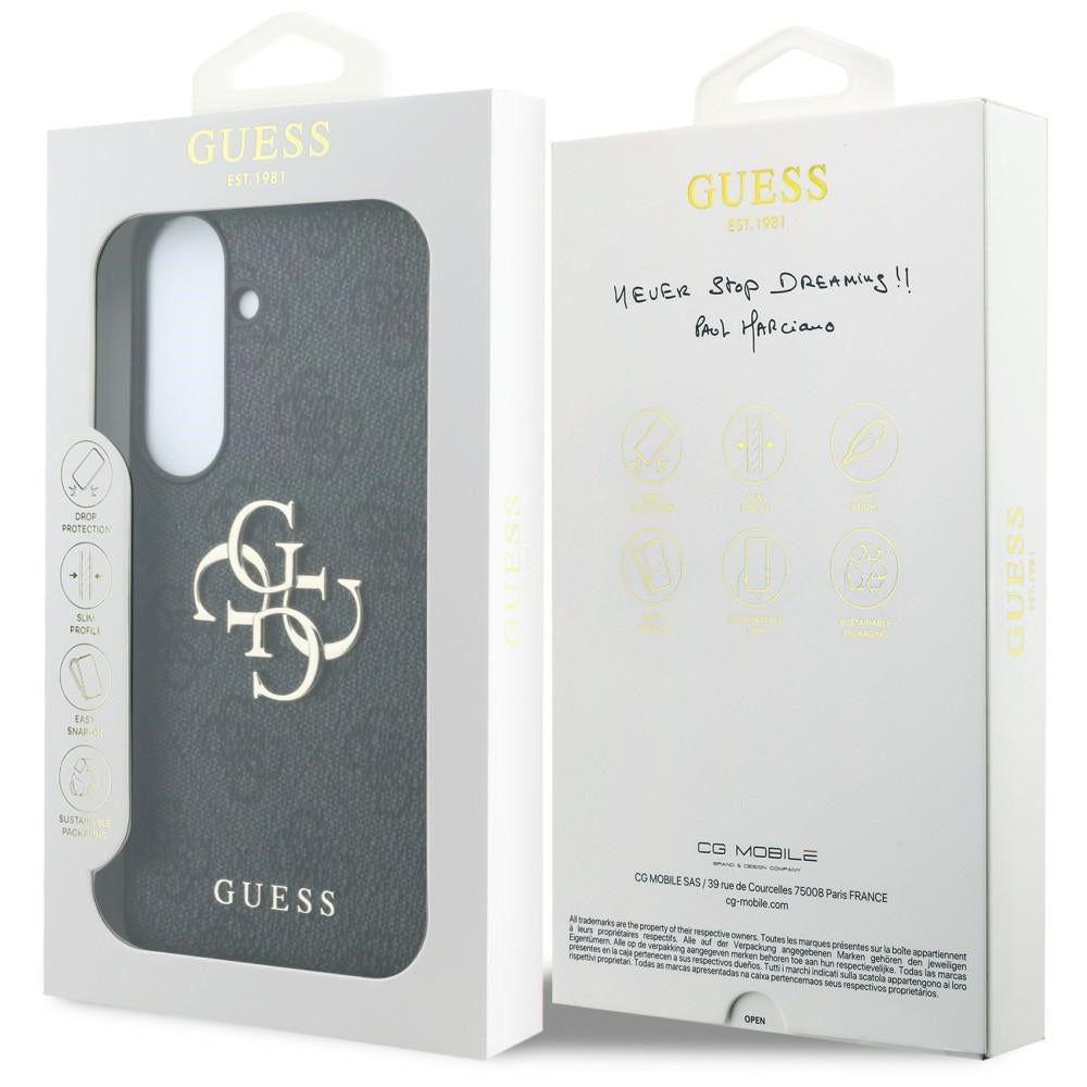Deksel for Samsung Galaxy S26 FE S741, Guess, 4G Metalllogo, Svart