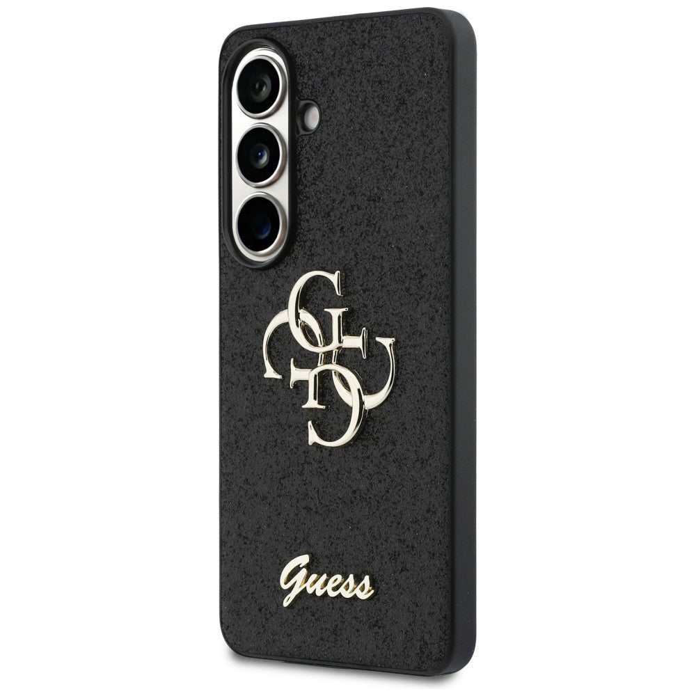 Deksel for Samsung Galaxy S26 S942, Guess, Fixed Glitter Big 4G Metal Frame, Svart