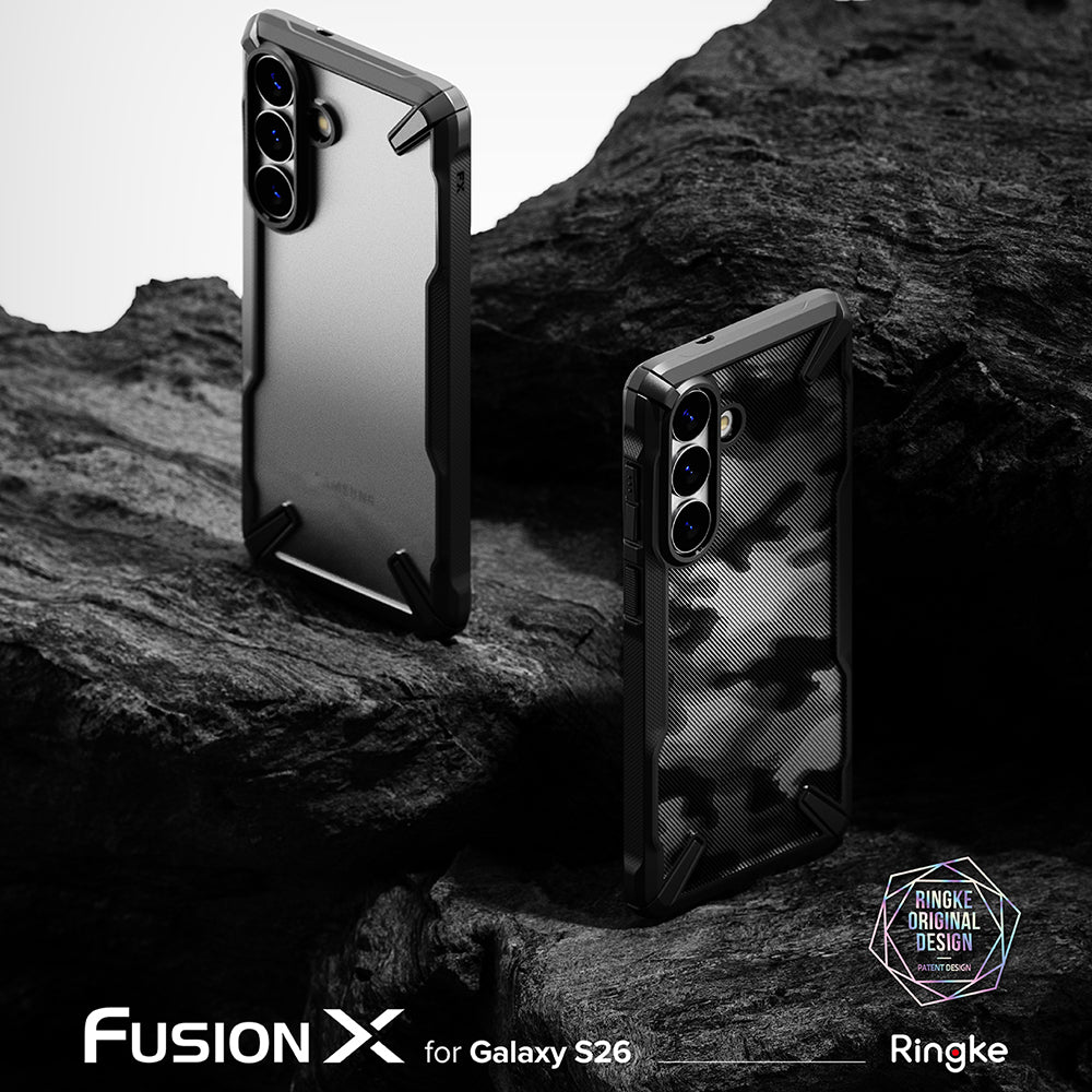 Deksel for Samsung Galaxy S26 Plus S947, Ringke, Fusion X, Svart