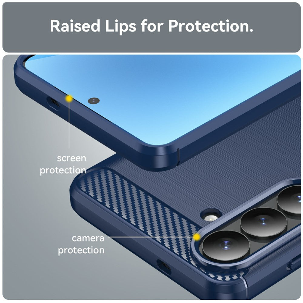 Deksel for Samsung Galaxy S26 Plus S947, Techsuit, Karbon, Blå