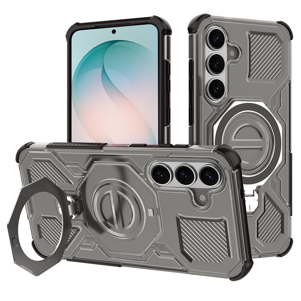 Deksel for Samsung Galaxy S26 Plus S947, Techsuit, Carbon Shield Pro, Røykfarget
