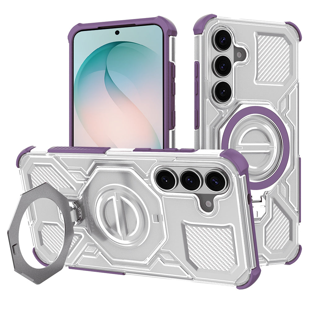 Deksel for Samsung Galaxy S26 Plus S947, Techsuit, Carbon Shield Pro, Lilla