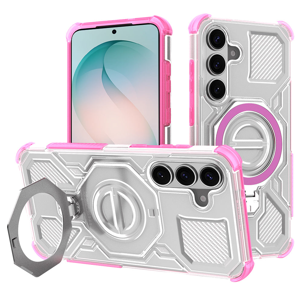 Deksel for Samsung Galaxy S26 Plus, Techsuit, Carbon Shield Pro, Rosa