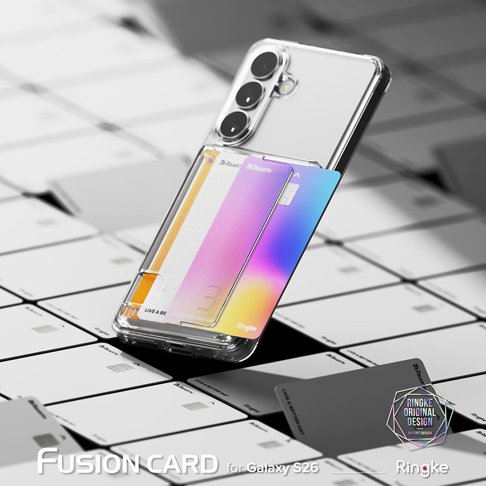 Deksel for Samsung Galaxy S26 S942, Ringke, Fusion Card, Gjennomsiktig