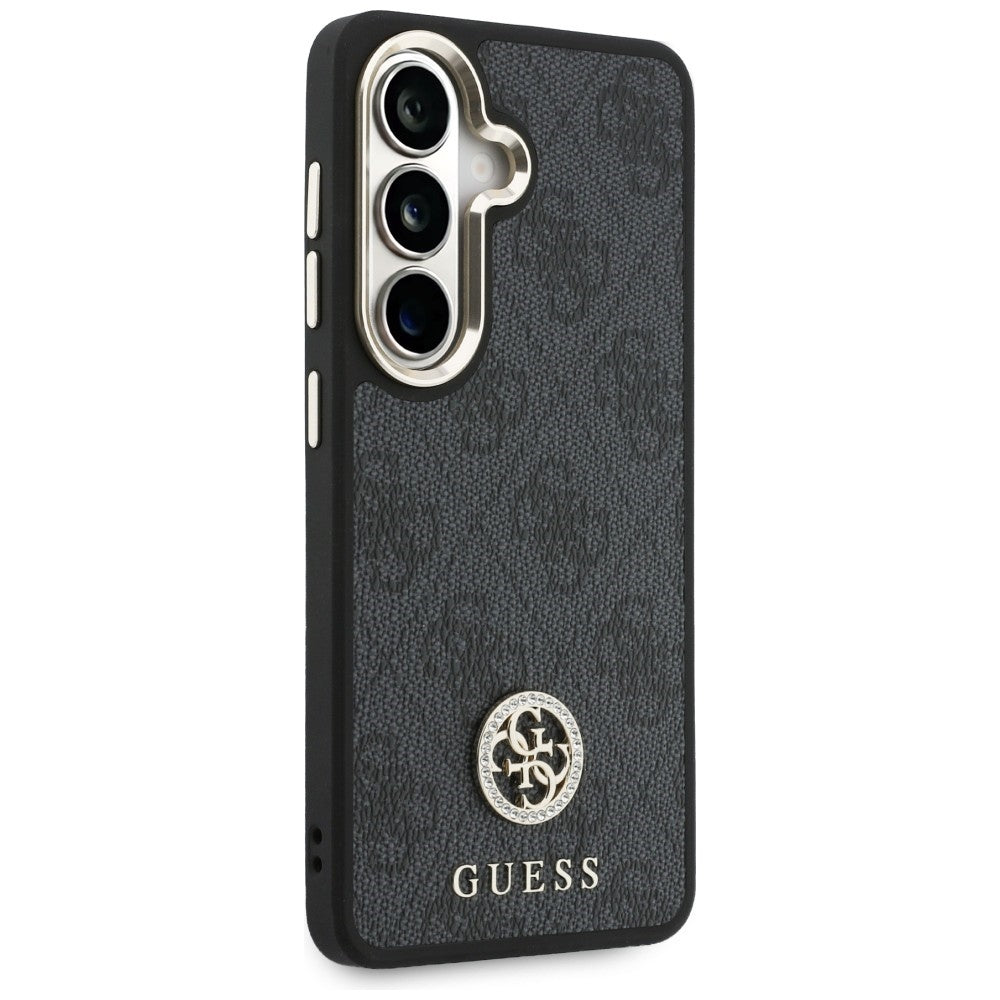 Deksel for Samsung Galaxy S26 S942, GUESS, 4G Big Rhinestone Triangle Strap, Svart