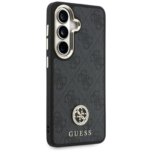 Deksel for Samsung Galaxy S26 S942, GUESS, 4G Big Rhinestone Triangle Strap, Svart