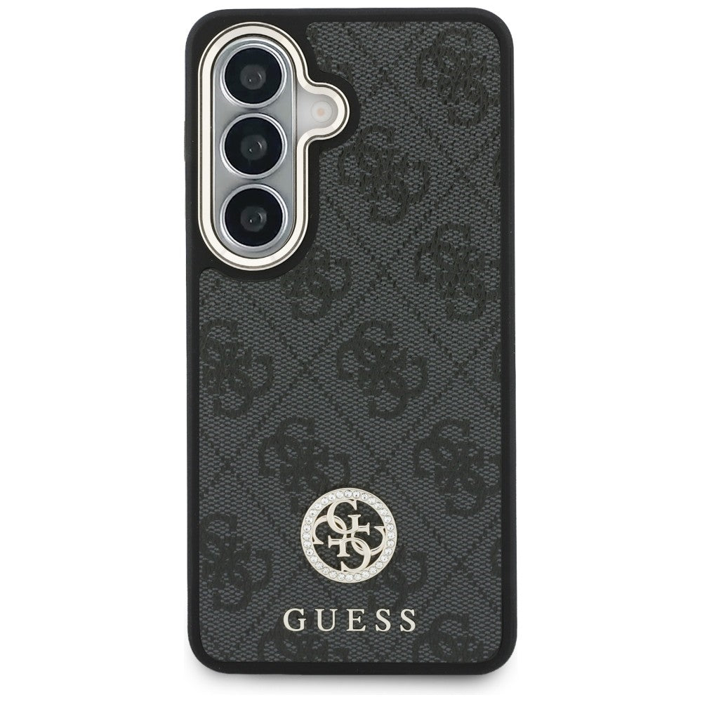 Deksel for Samsung Galaxy S26 S942, GUESS, 4G Big Rhinestone Triangle Strap, Svart