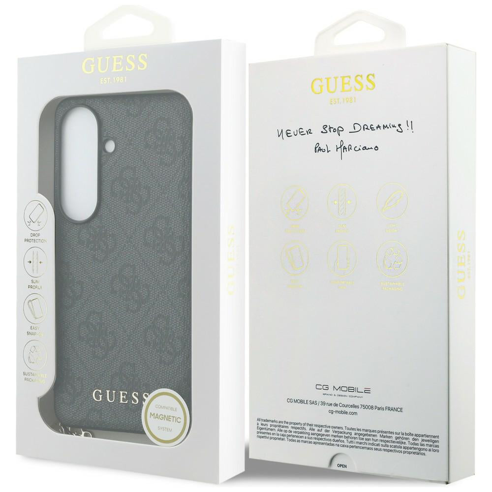Deksel for Samsung Galaxy S26 S942, Guess, 4G Classic Logo Charm, Svart