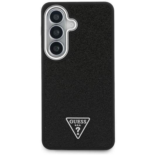 Deksel for Samsung Galaxy S26 S942, Guess, Fixed Glitter Triangle Logo, Svart