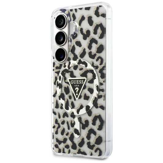 MagSafe-deksel for Samsung Galaxy S26 S942, Guess, IML Leopard-mønster, Svart