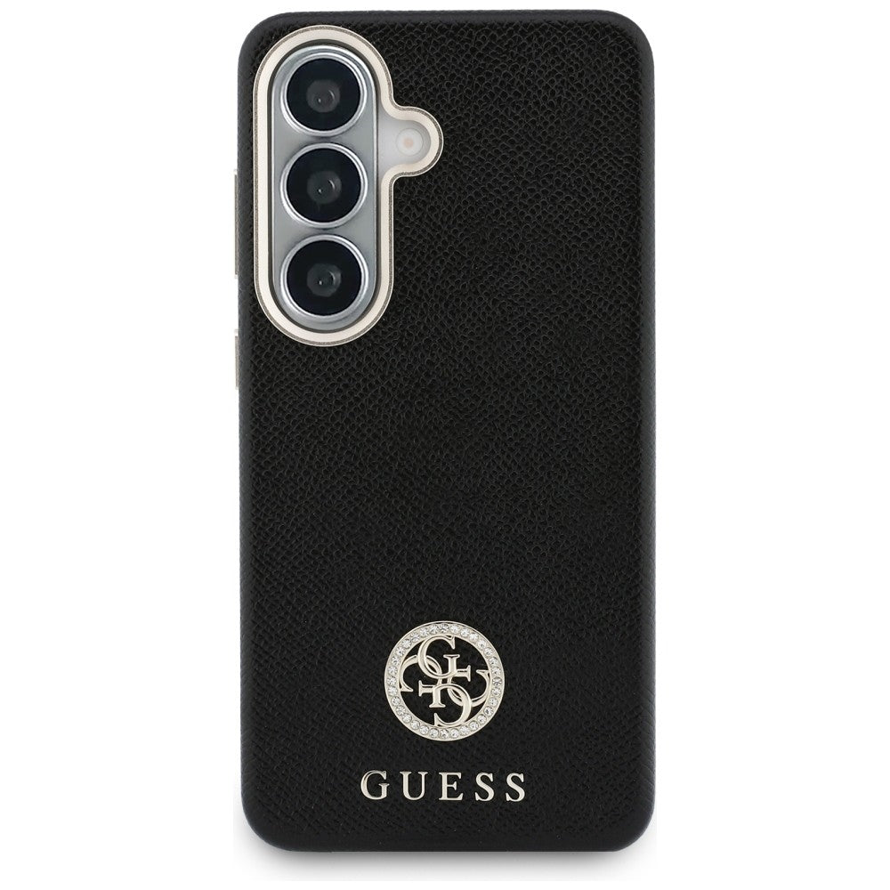 Deksel for Samsung Galaxy S26 S942, Guess, Rhinestone Round Logo, Svart