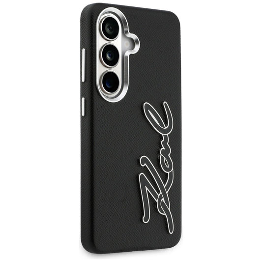Deksel for Samsung Galaxy S26 S942, Karl Lagerfeld, Signature Resin Logo, Svart