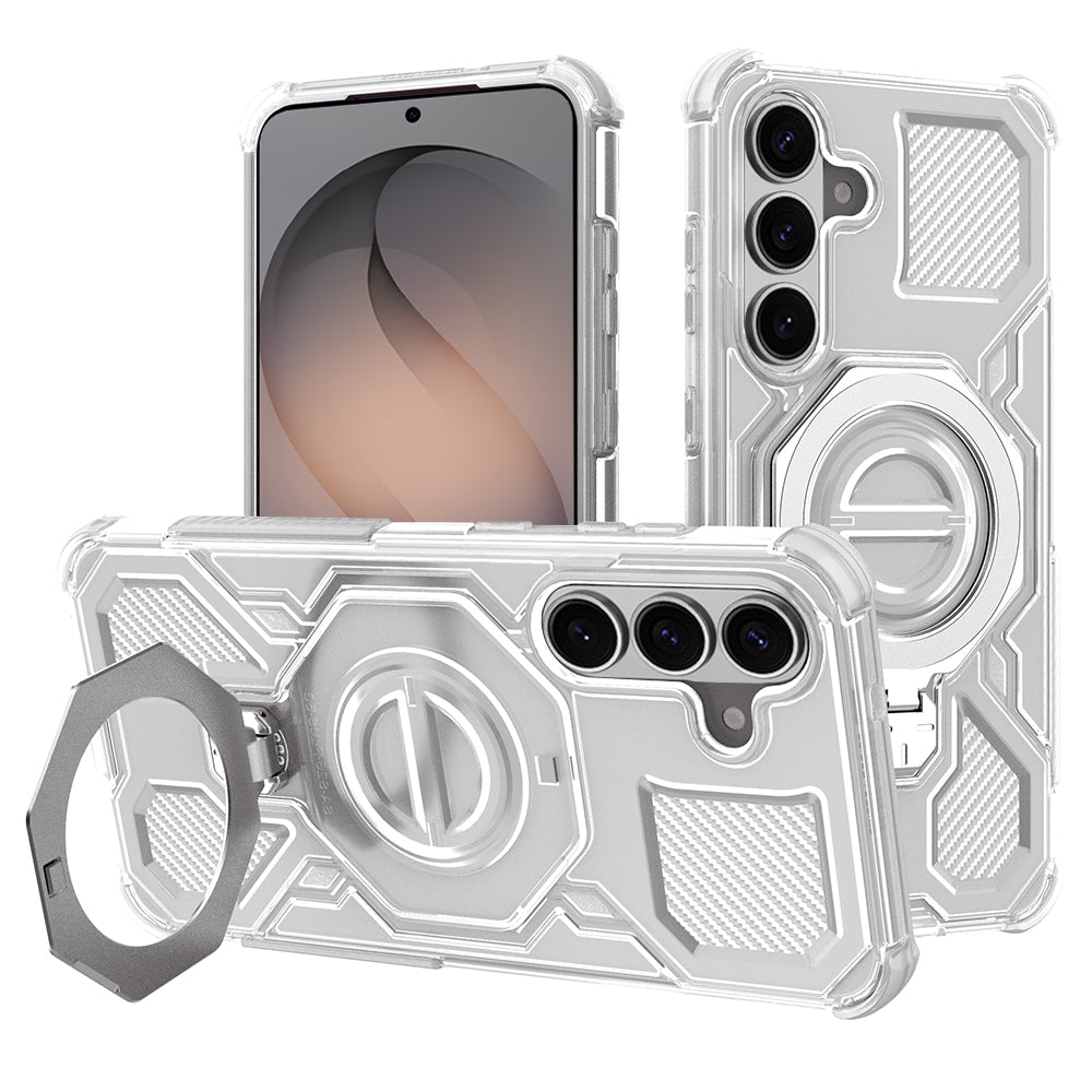 Deksel for Samsung Galaxy S26 S942, Techsuit, Carbon Shield Pro, Hvit