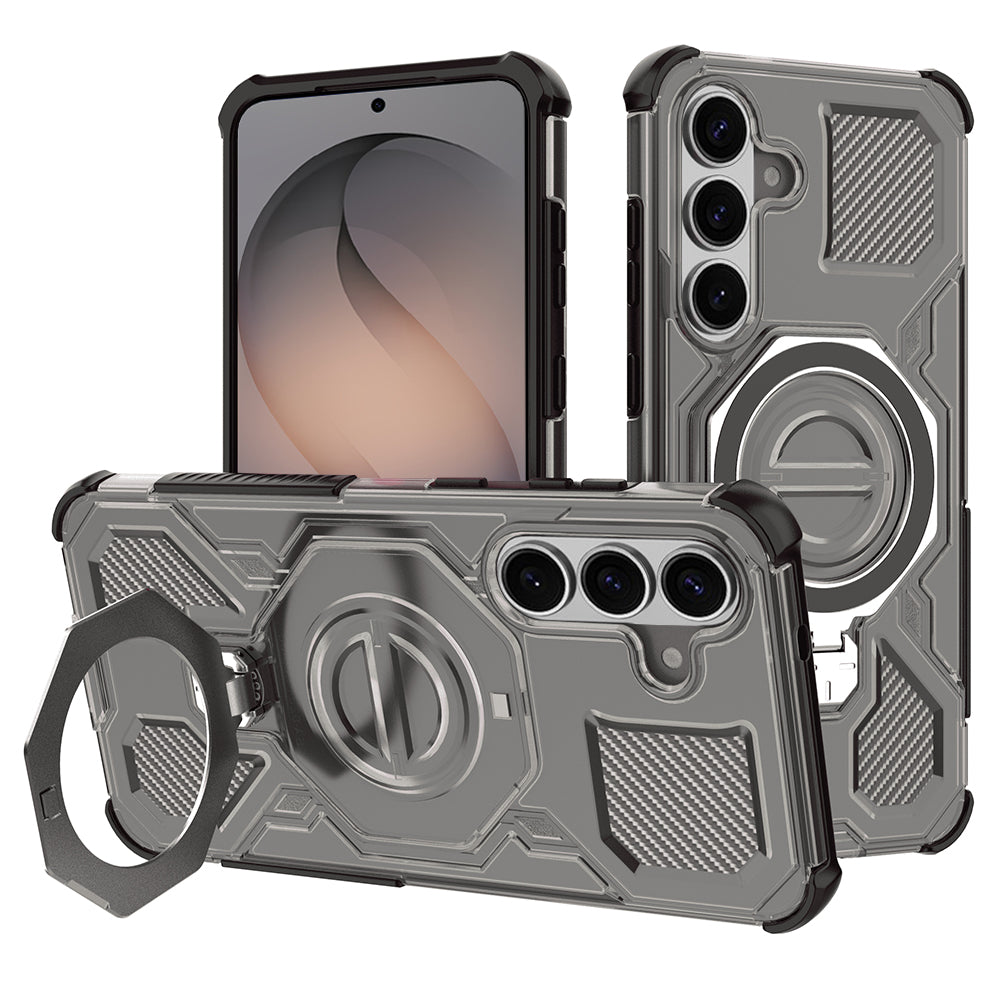 Deksel for Samsung Galaxy S26 S942, Techsuit, Carbon Shield Pro, Røykfarget