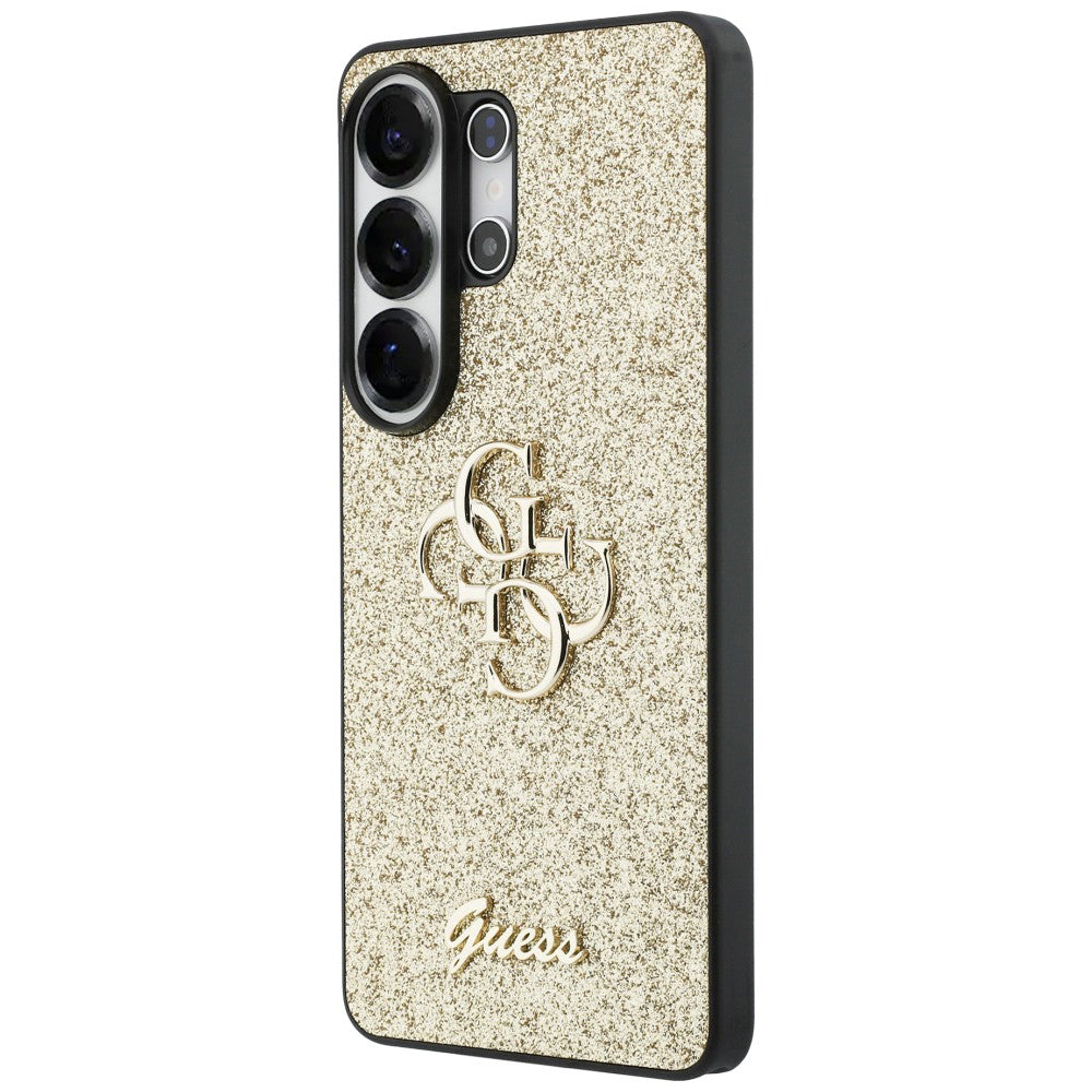 Deksel for Samsung Galaxy S26 Ultra S948, Guess, Fixed Glitter Big 4G Metal Frame, Gull