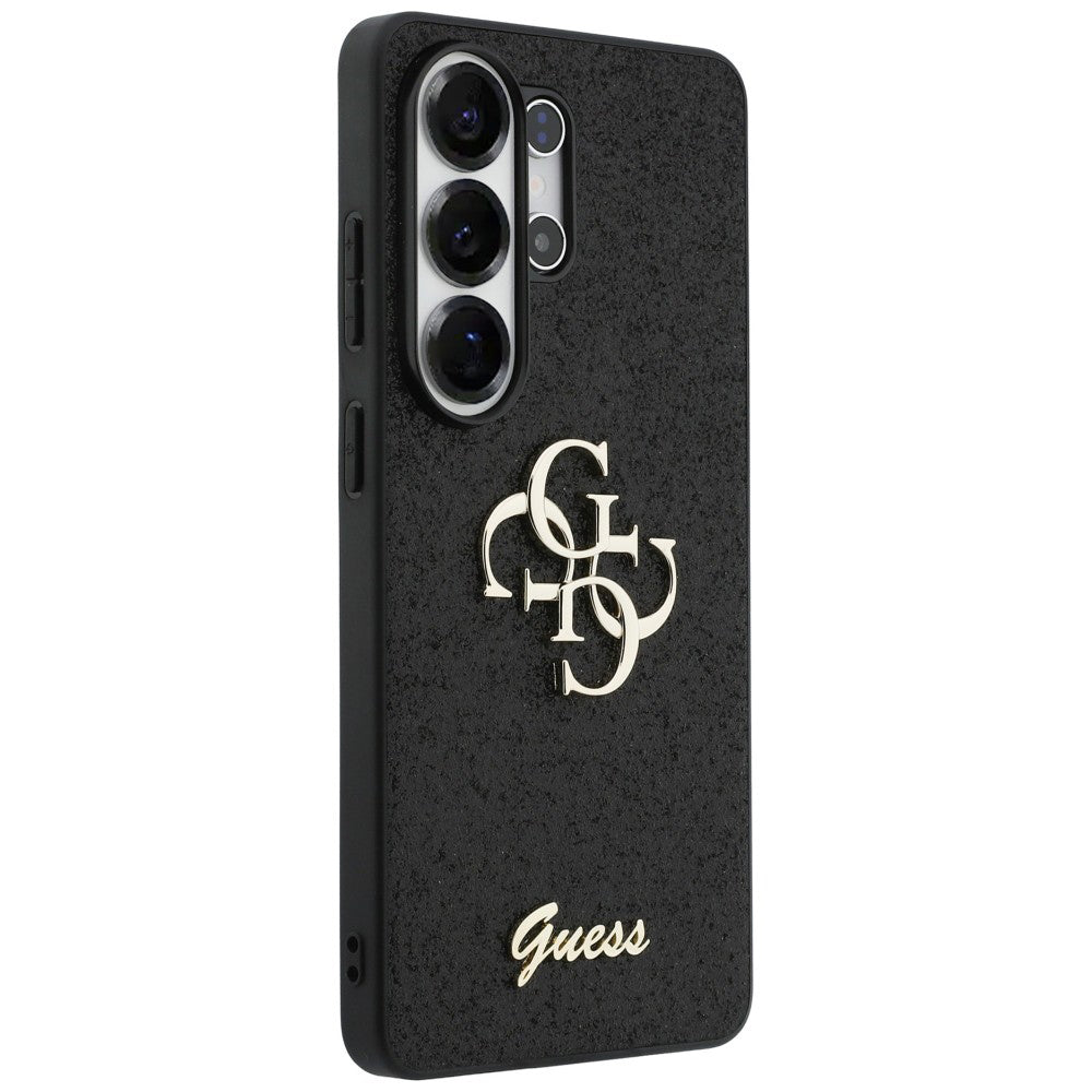 Deksel for Samsung Galaxy S26 Ultra S948, Guess, Fixed Glitter Big 4G Metal Frame, Svart