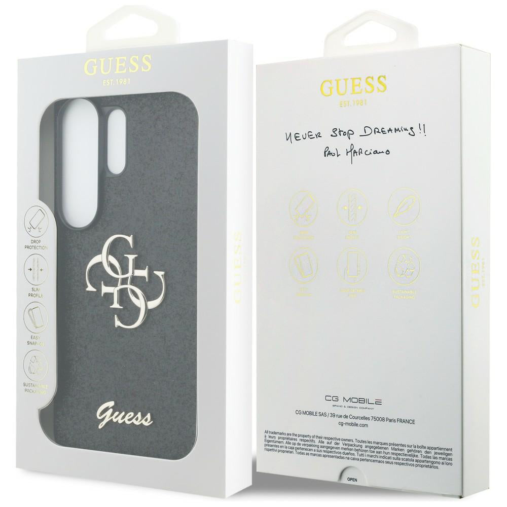 Deksel for Samsung Galaxy S26 Ultra S948, Guess, Fixed Glitter Big 4G Metal Frame, Svart