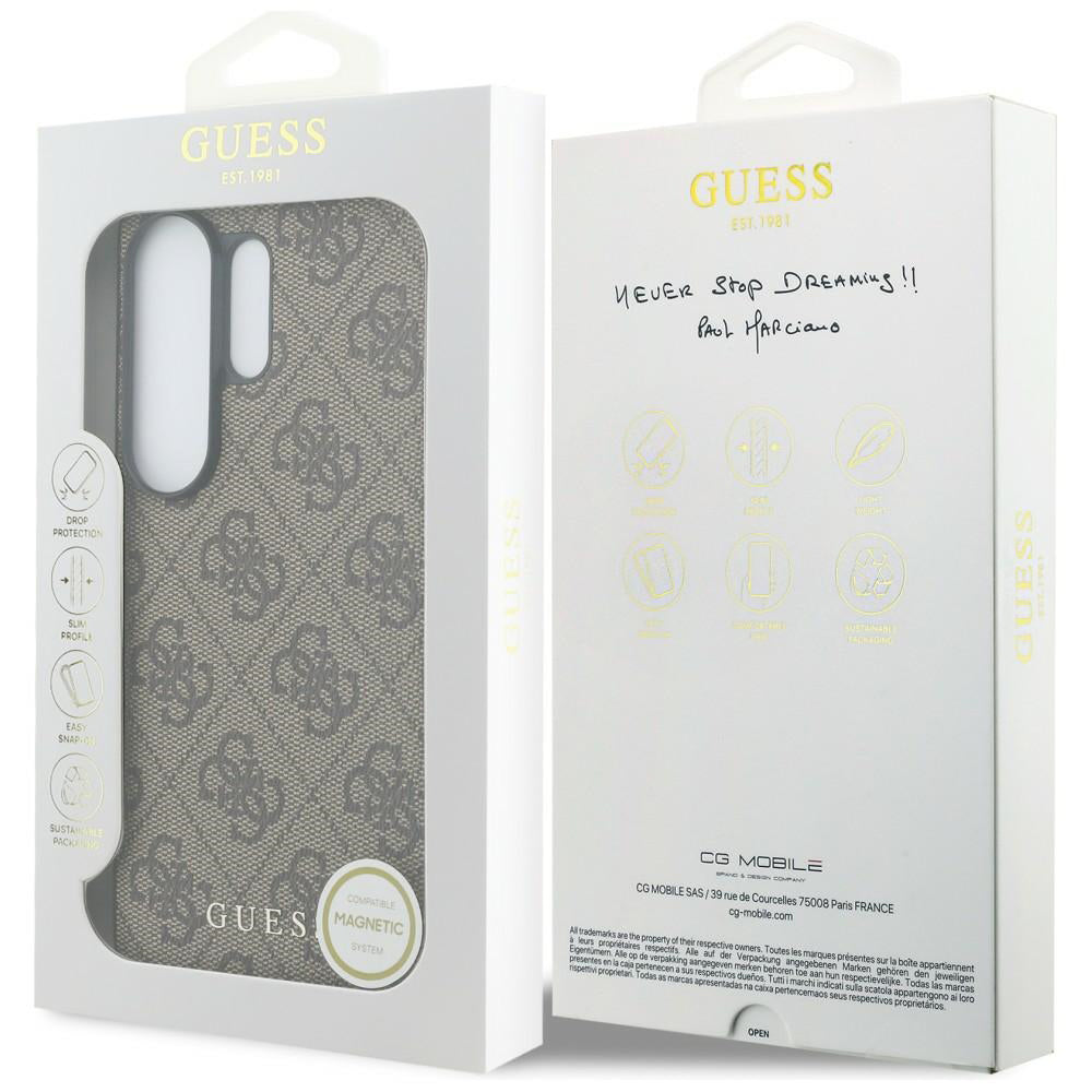 Deksel for Samsung Galaxy S26 Ultra S948, Guess, 4G Classic Logo Charm, Brun