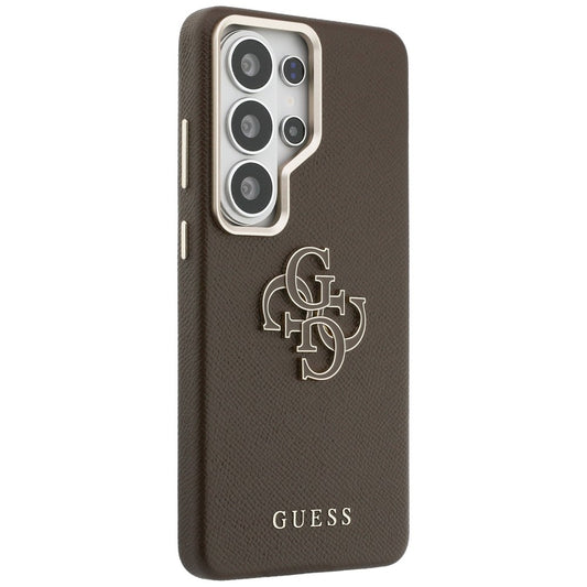 Deksel for Samsung Galaxy S26 Ultra S948, Guess, 4G Grained Big and Classic Logo, Brun