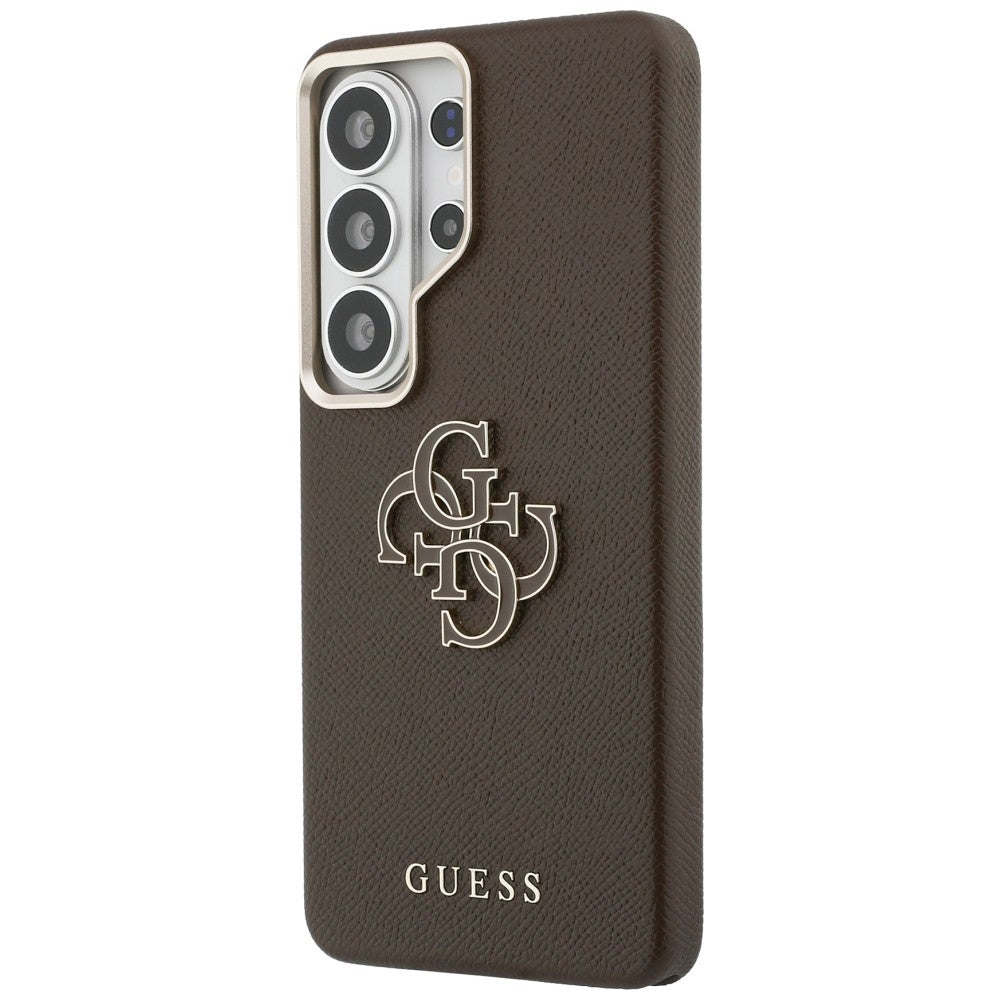 Deksel for Samsung Galaxy S26 Ultra S948, Guess, 4G Grained Big and Classic Logo, Brun
