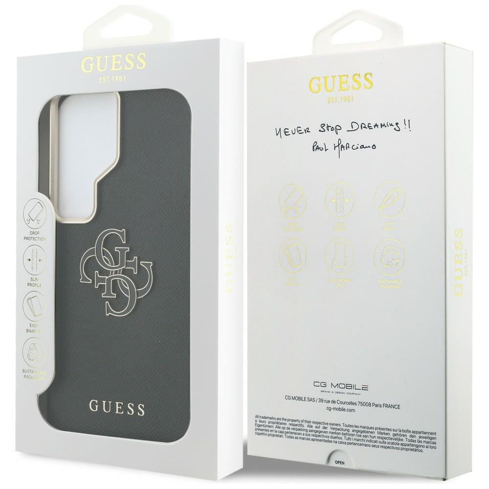 Deksel for Samsung Galaxy S26 Ultra S948, Guess, 4G Grained Big and Classic Logo, Svart