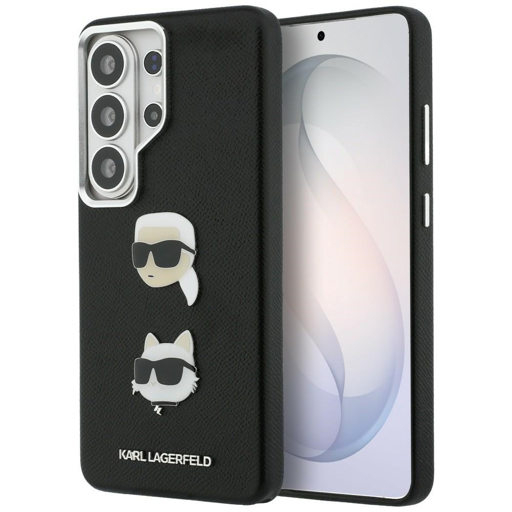 Deksel for Samsung Galaxy S26 Ultra S948, Karl Lagerfeld, Saffiano Karl & Choupette's Head Pin, Svart