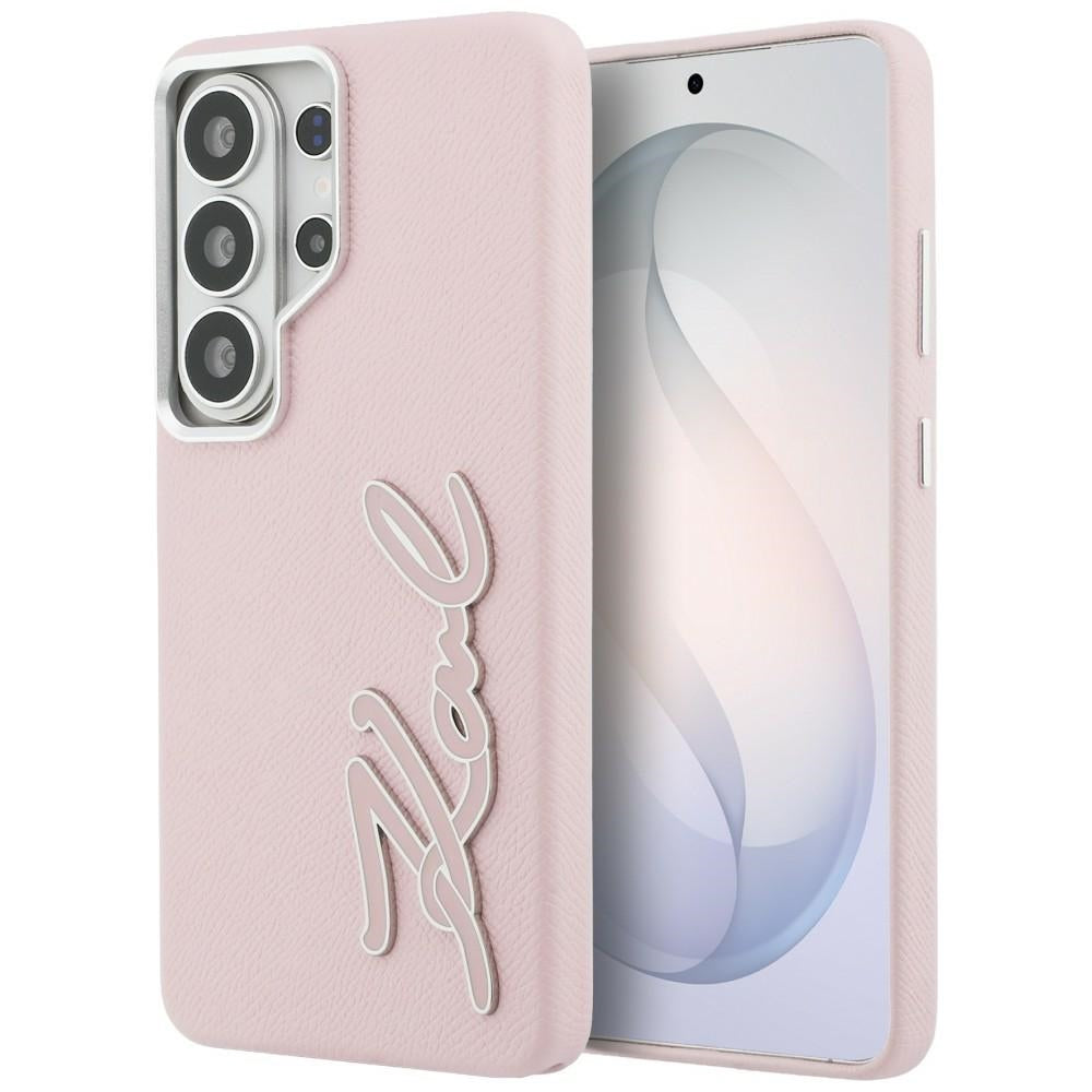 Deksel for Samsung Galaxy S26 Ultra S948, Karl Lagerfeld, Signature Resin Logo, Rosa