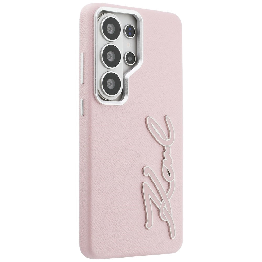 Deksel for Samsung Galaxy S26 Ultra S948, Karl Lagerfeld, Signature Resin Logo, Rosa