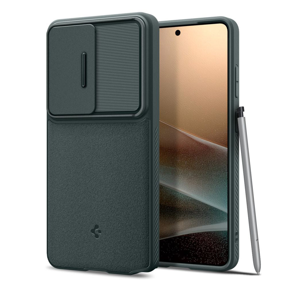 Deksel for Samsung Galaxy S26 Ultra S948, Spigen, Optik Armor, Grønn ACS10688