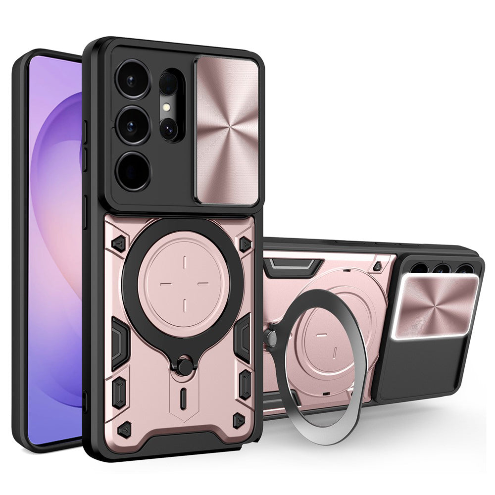 Deksel til Samsung Galaxy S26 Ultra S948, Techsuit, CamGuard Pro, Rosa Gull