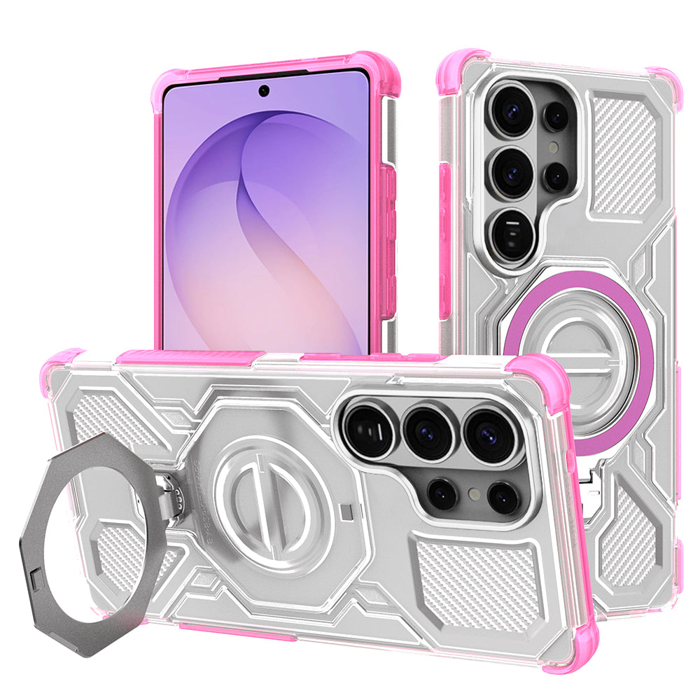 Deksel for Samsung Galaxy S26 Ultra S948, Techsuit, Carbon Shield Pro, Rosa