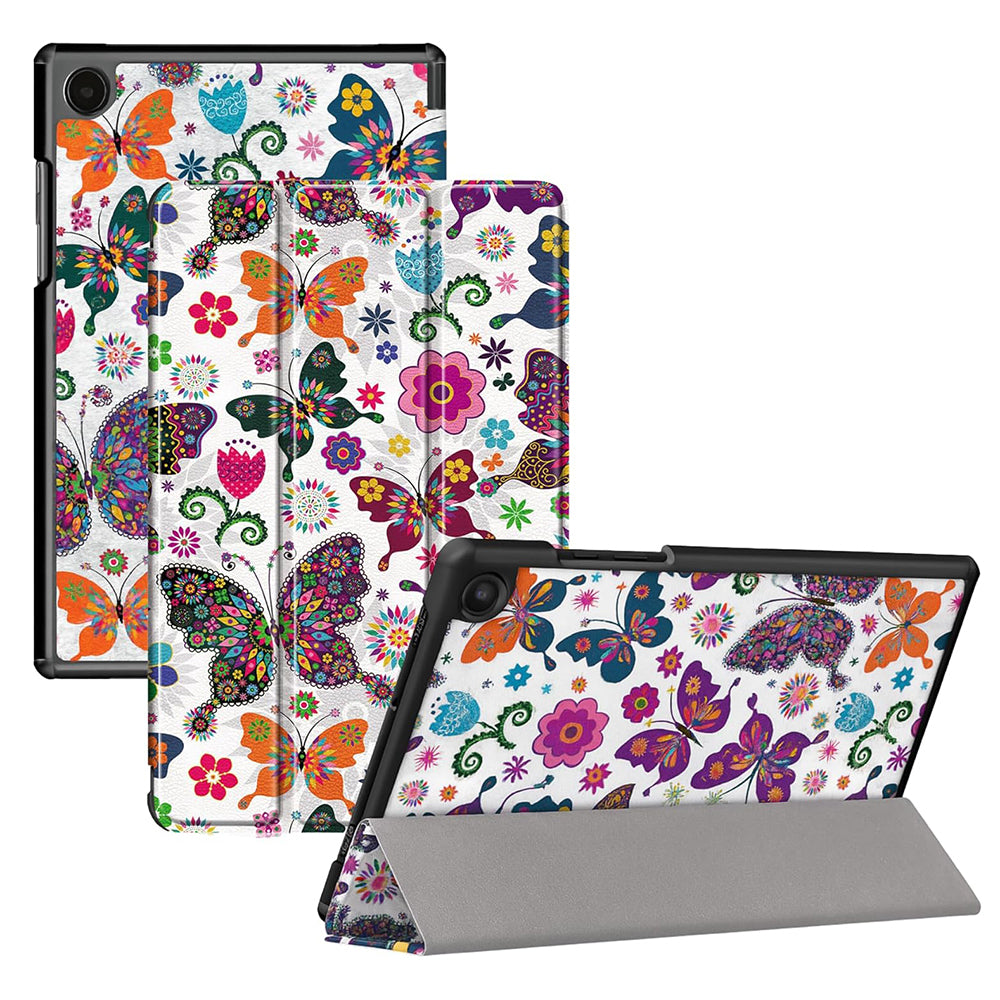 Deksel for Samsung Galaxy Tab A11 / Tab A9, Techsuit, FoldPro Butterfly Ny Modell, Flerfarget