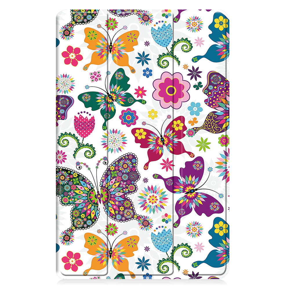 Deksel for Samsung Galaxy Tab A11 / Tab A9, Techsuit, FoldPro Butterfly Ny Modell, Flerfarget