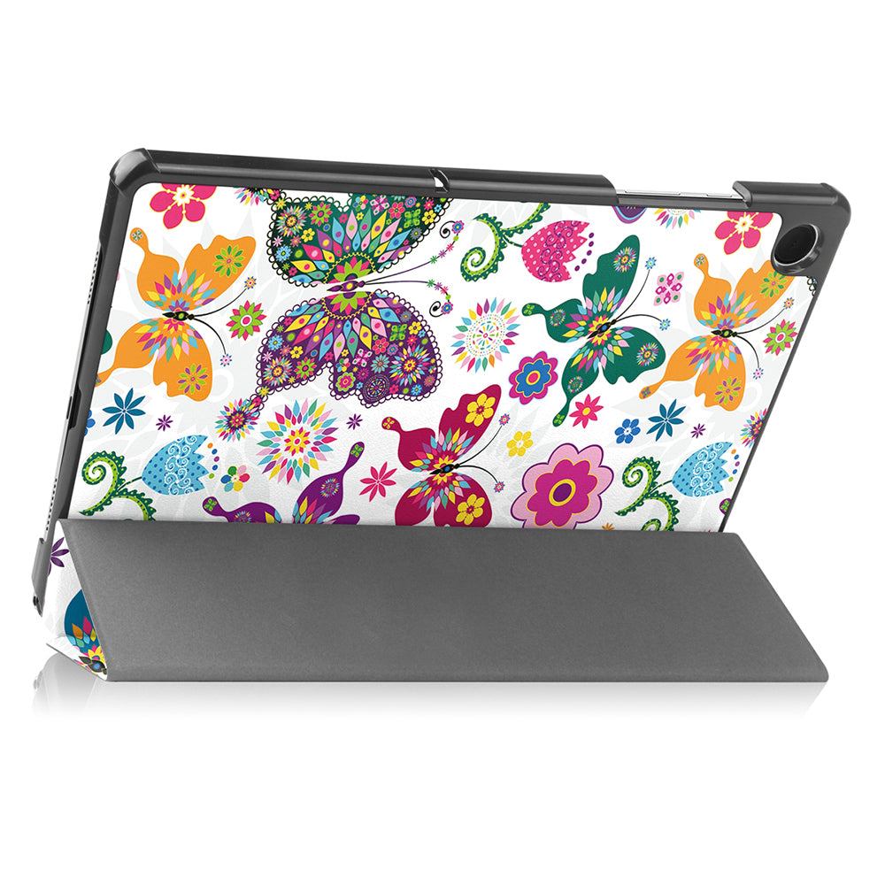 Deksel for Samsung Galaxy Tab A11 / Tab A9, Techsuit, FoldPro Butterfly Ny Modell, Flerfarget