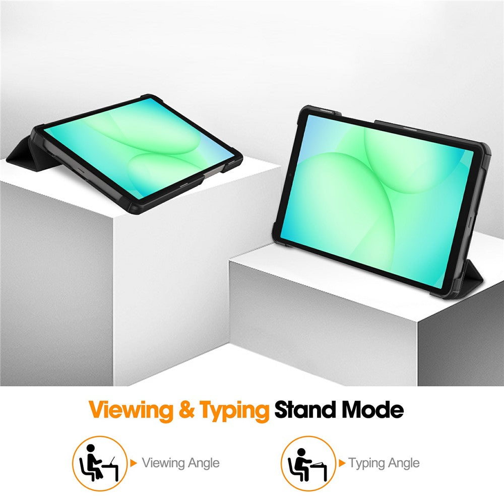 Deksel for Samsung Galaxy Tab A11 / Tab A9, Techsuit, FoldPro Ny Modell, Svart