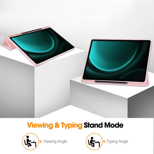 Deksel for Samsung Galaxy Tab S10+ / Tab S9 FE+ / Tab S9+, Techsuit, Flex Trifold, Rosa