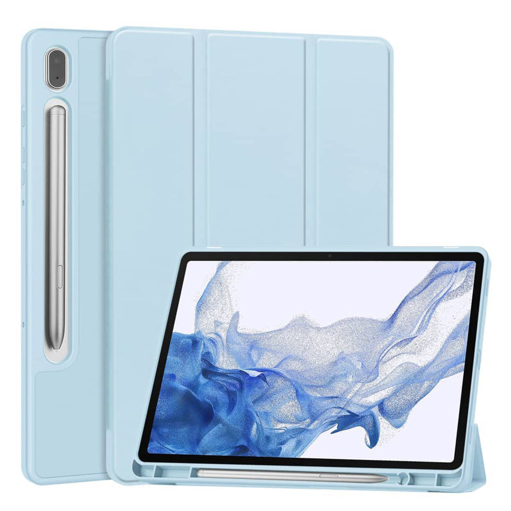 Deksel for Samsung Galaxy Tab S11 Ultra, Techsuit, Flex Trifold, Blå