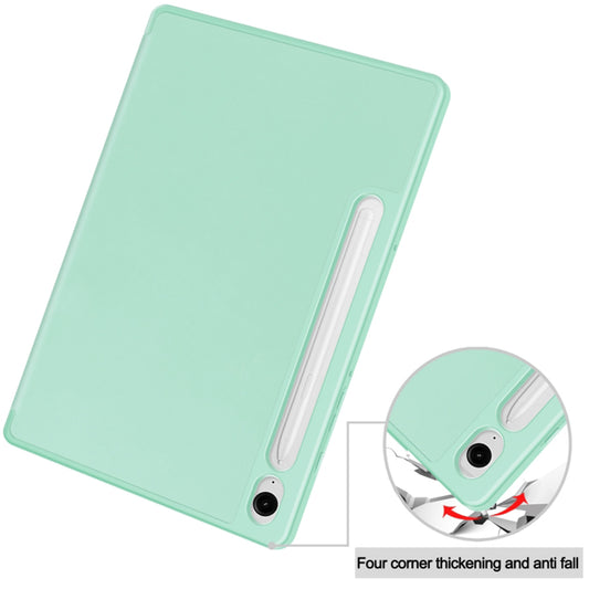 Deksel for Samsung Galaxy Tab S9 FE / Tab S9 / Tab S10 FE, Techsuit, Flex Trifold, Matcha grønn