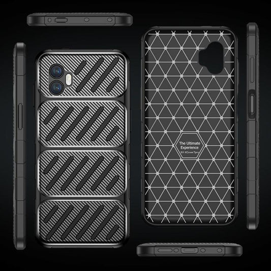 Deksel til Samsung Galaxy XCover7 Pro, Techsuit, CarbonFiber, Svart